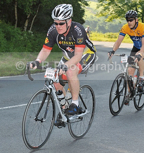 Allan on the climb of Norwood Edge